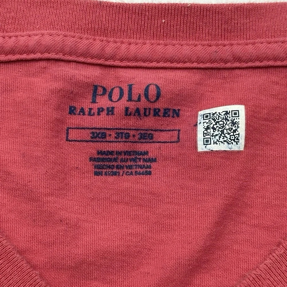 Polo Ralph Lauren Men's Big & Tall Size 3XB Pink Short Sleeve V-Neck T-Shirt